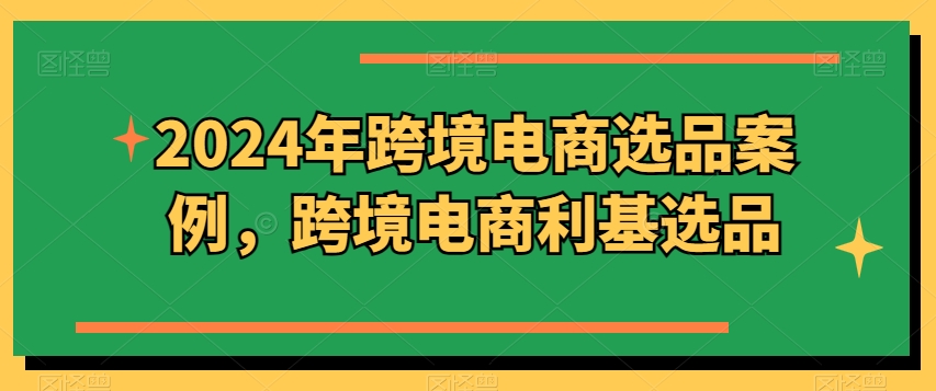 2024年跨境电商选品案例，跨境电商利基选品(更新)-雲鼎文化传媒