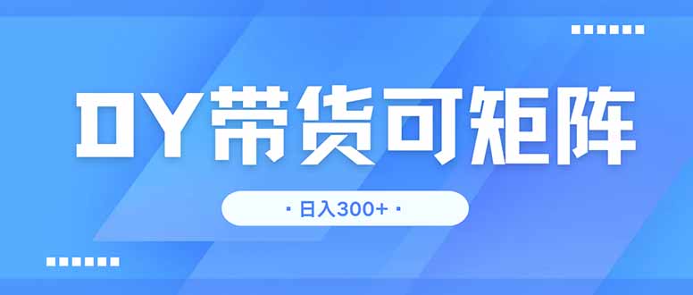 DY带货，日入300＋矩阵无上限-雲鼎文化传媒