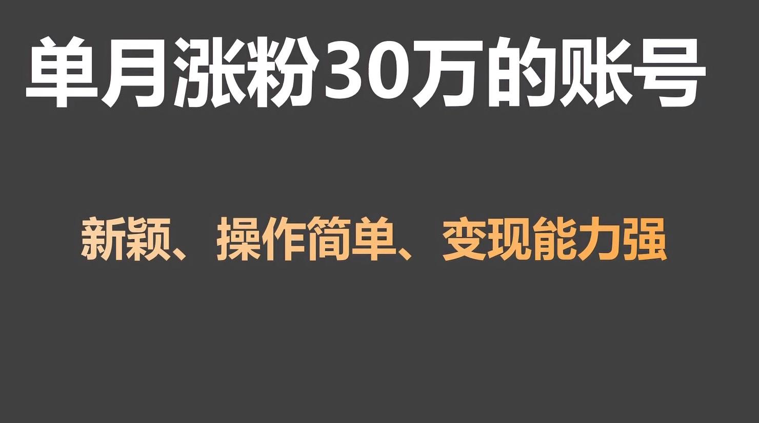 单月涨粉30万，带货收入20W，5分钟就能制作一个视频！-雲鼎文化传媒