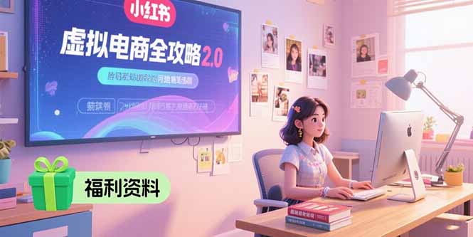 虚拟电商全攻略2.0，开店选品实操流程，账号定位、货源发布、笔记发布技巧-雲鼎文化传媒