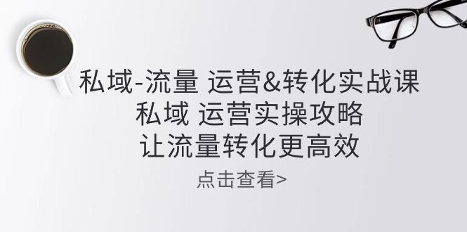 私域-流量 运营&转化实操课：私域 运营实操攻略 让流量转化更高效-雲鼎文化传媒
