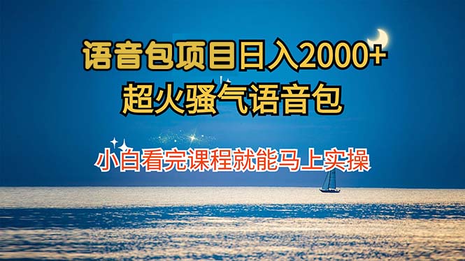 语音包项目 日入2000+ 超火骚气语音包小白看完课程就能马上实操-雲鼎文化传媒