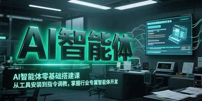 AI智能体零基础搭建课，从工具安装到指令调教，掌握行业专属智能体开发…-雲鼎文化传媒