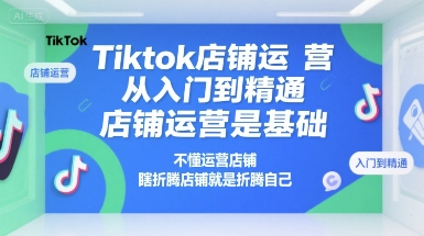 Tiktok店铺运营从入门到精通，店铺运营是基础，不懂运营店铺，瞎折腾店铺就是折腾自己-雲鼎文化传媒