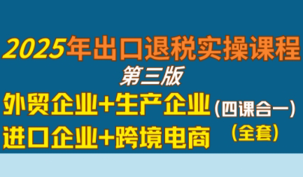 崔sir·出口退税实操-外贸企业+生产企业+跨境电商+进口企业(四课合一)-雲鼎文化传媒