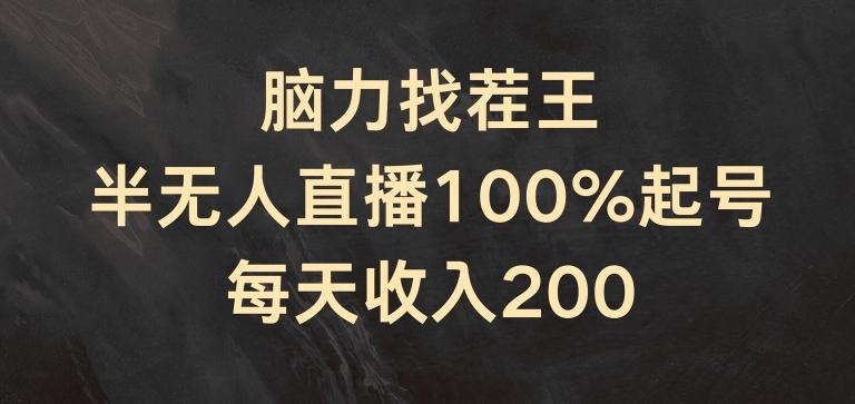 脑力找茬王，半无人直播100%起号，每天收入200+【揭秘】-雲鼎文化传媒