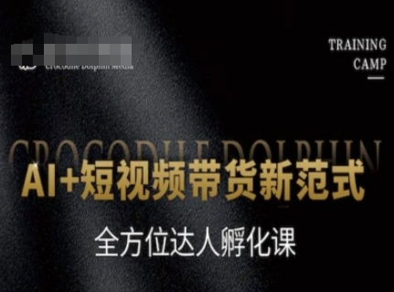 AI+短视频带货新范式，全方位达人孵化课-雲鼎文化传媒