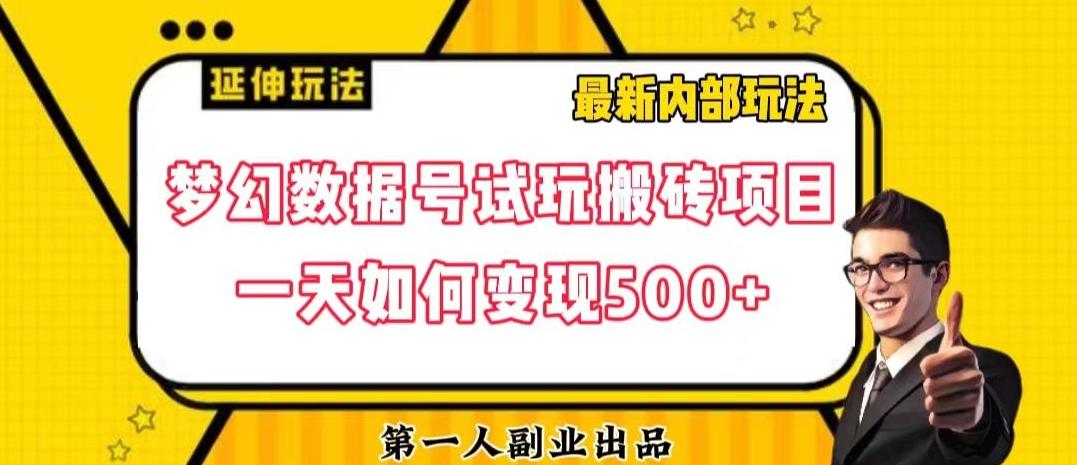 数据号回归玩法游戏试玩搬砖项目再创日入500+【揭秘】-雲鼎文化传媒