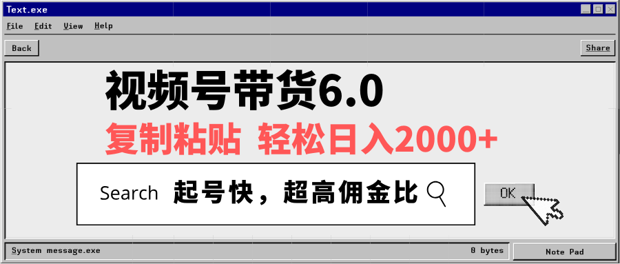 视频号带货6.0，轻松日入2000+，起号快，复制粘贴即可，超高佣金比-雲鼎文化传媒