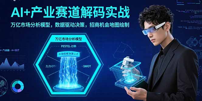 AI+产业赛道解码实战：万亿市场分析模型，数据驱动决策，招商机会地图绘制-雲鼎文化传媒