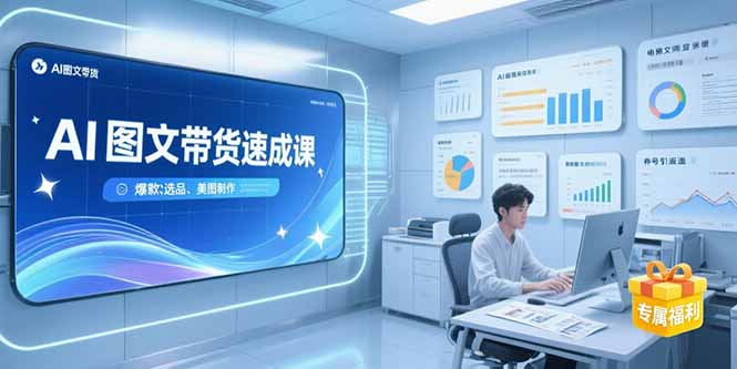 AI图文带货速成课，养号引流秘籍，爆款选品策略，美图制作全流程-雲鼎文化传媒