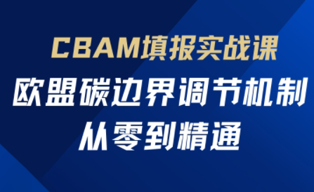 欧盟CBAM填报实战从零到精通-雲鼎文化传媒