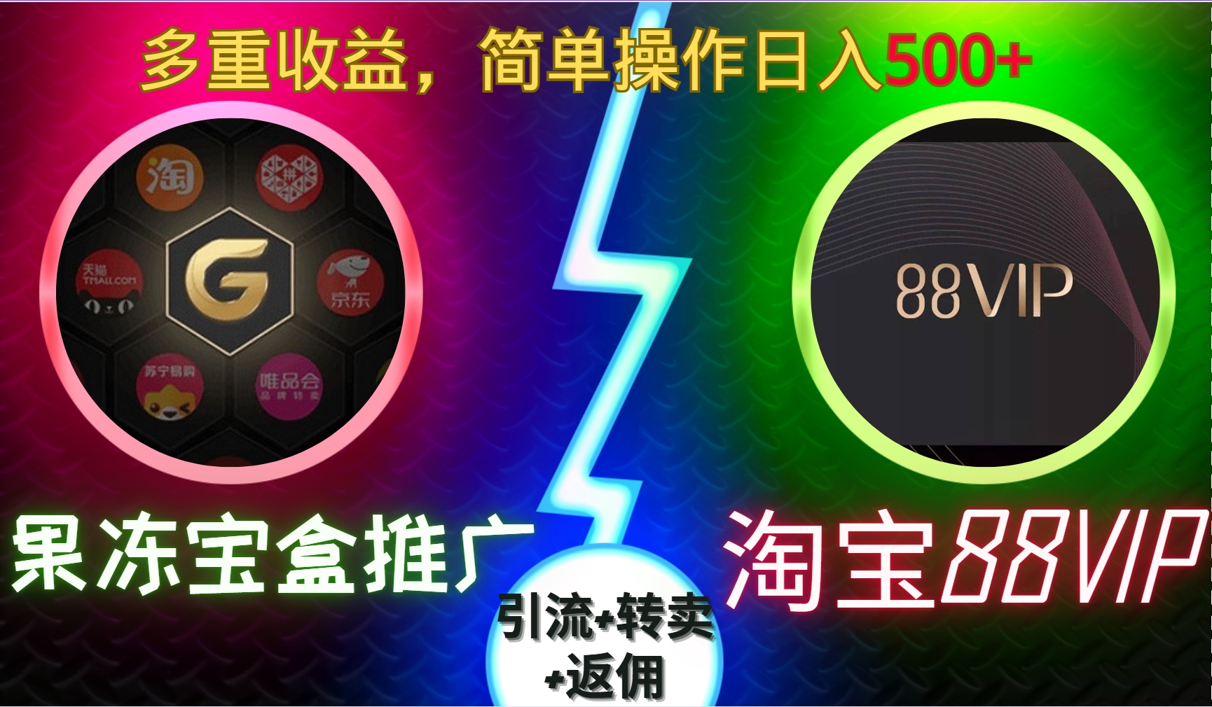 果冻宝盒推广88VIP，引流+转卖+返佣，多重收益，简单操作日入5张【揭秘】-雲鼎文化传媒