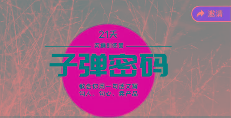 《子弹密码训练营》-用一句话文案勾人勾心卖产品，21天学到顶尖文案大师策略和技巧-雲鼎文化传媒