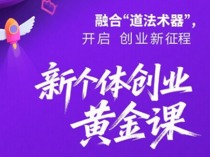 新个体创业黄金课：道法术器四维抢占2025红利-雲鼎文化传媒