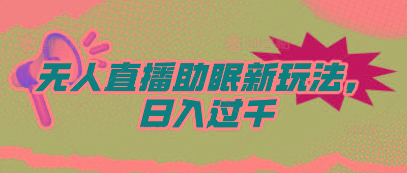 (9932期)无人直播助眠新玩法，24小时挂机，日入1000+-雲鼎文化传媒
