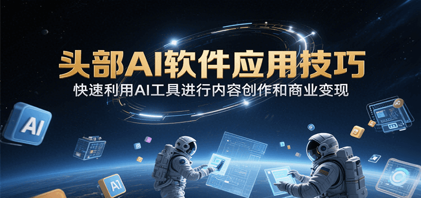 头部AI软件应用技巧，快速利用AI工具进行内容创作和商业变现-雲鼎文化传媒
