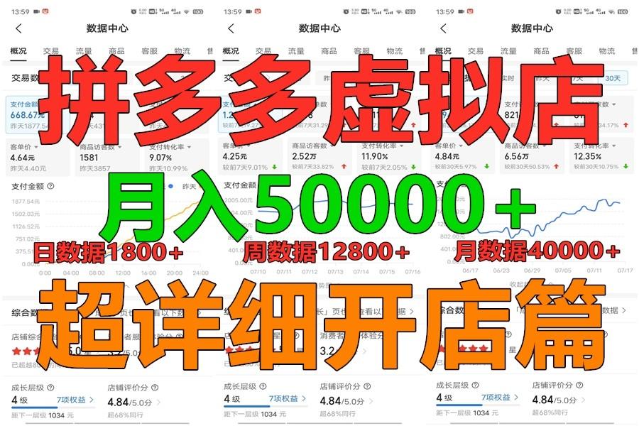 拼多多虚拟电商训练营月入40000+你也行，暴利稳定长久，副业首选-雲鼎文化传媒