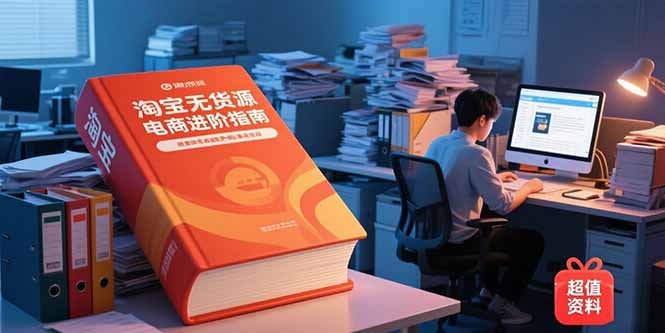 淘宝无货源电商进阶指南，包含新人课、进阶课，配套资料，蓝海选品等-雲鼎文化传媒