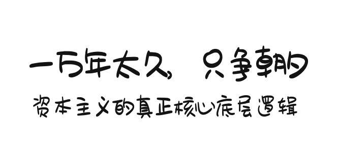 某付费文章《一万年太久，只争朝夕：资本主义的真正核心底层逻辑》-雲鼎文化传媒