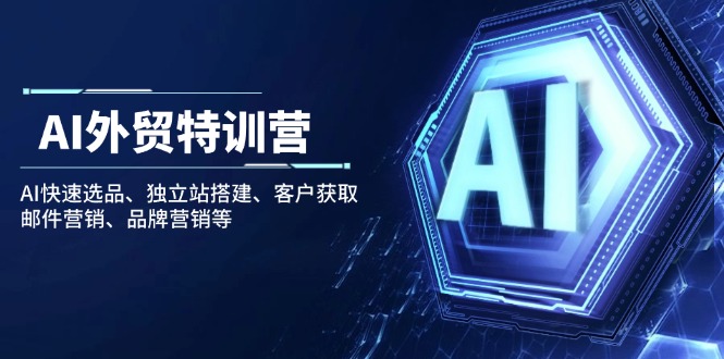 AI外贸特训营：AI快速选品、独立站搭建、客户获取、邮件营销、品牌营销等-雲鼎文化传媒