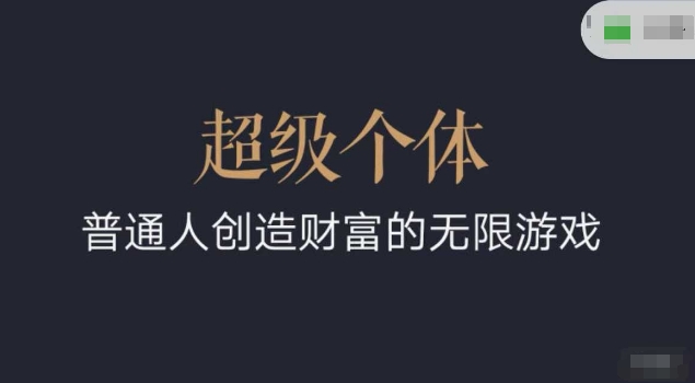 超级个体2024-2025翻盘指南，普通人创造财富的无限游戏-雲鼎文化传媒