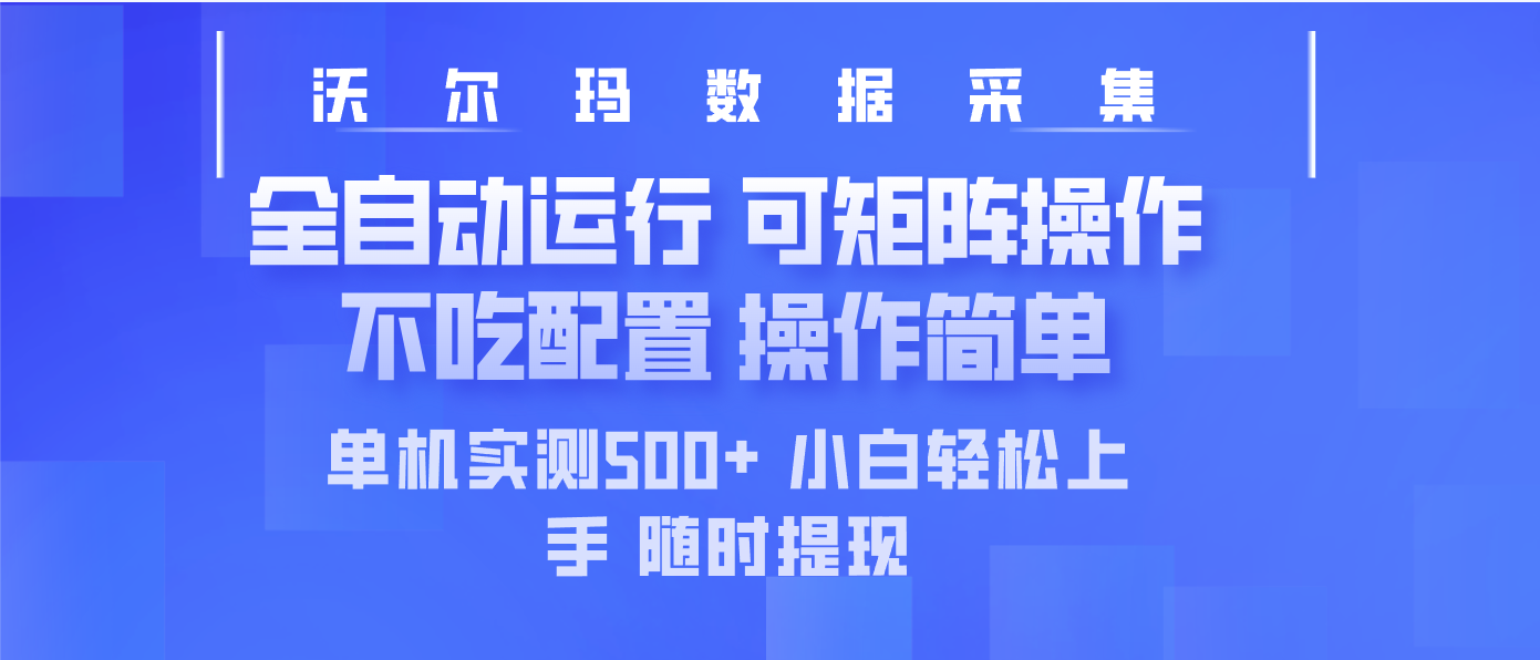 最新沃尔玛平台采集 全自动运行 可矩阵单机实测500+ 操作简单-雲鼎文化传媒