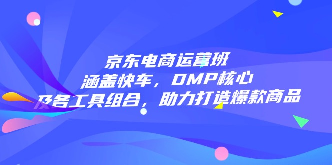 京东电商运营班：涵盖快车，DMP核心及各工具组合，助力打造爆款商品-雲鼎文化传媒
