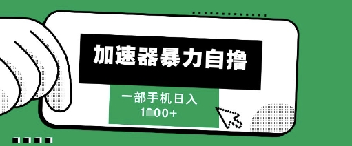 205新风口，加速器暴力自撸，单机日入1k+【揭秘】-雲鼎文化传媒