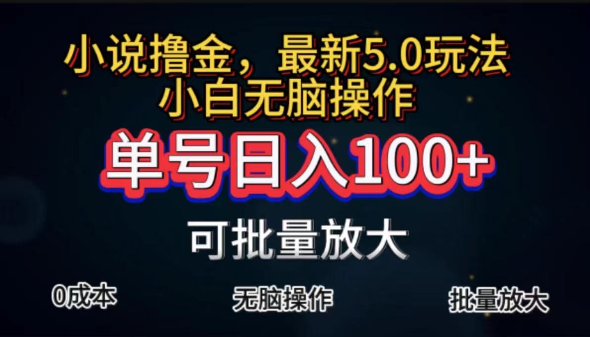 全自动小说撸金，单号日入100+小白轻松上手，无脑操作-雲鼎文化传媒