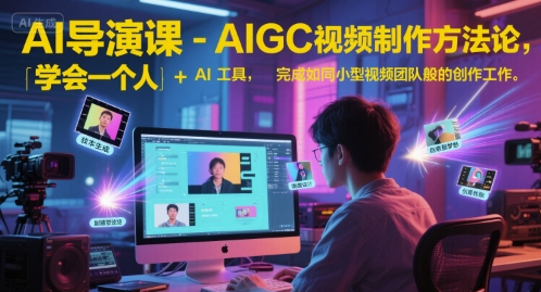 AI导演课-AIGC视频制作方法论，学会一个人+AI工具，完成如同小型视频团队般的创作工作，实现导演梦-雲鼎文化传媒