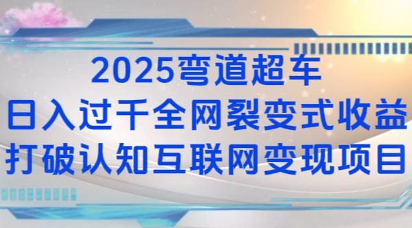 2025弯道超车日入过K全网裂变式收益打破认知互联网变现项目【揭秘】-雲鼎文化传媒