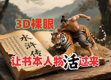 书本人物裸眼3D视频，新的玩法，流量超猛，保姆级教程-雲鼎文化传媒