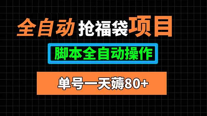 全自动抢福袋项目，单号一天80+脚本全自动操作-雲鼎文化传媒