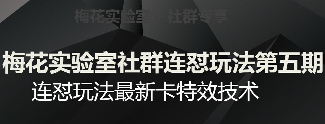 梅花实验室社群连怼玩法第五期，视频号连怼玩法最新卡特效技术-雲鼎文化传媒