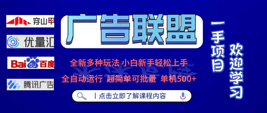 广告联盟 全新多种玩法 单机500+  全自动运行  可批量运行-雲鼎文化传媒