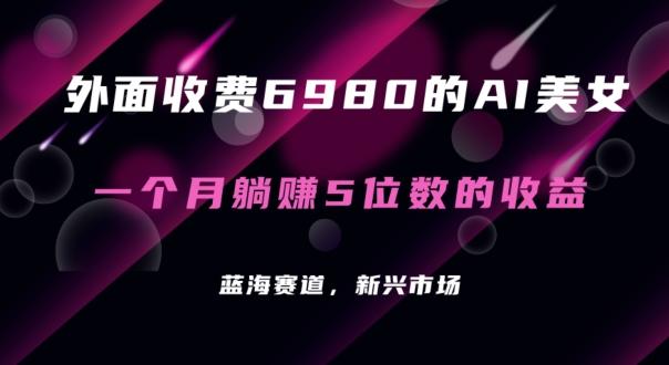 外面收费6980的AI美女项目！每月躺赚5位数收益(教程+素材+工具)【揭秘】-雲鼎文化传媒