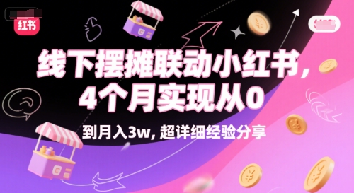 线下摆摊联动小红书，4 个月实现从 0 到月入3w，超详细经验分享-雲鼎文化传媒