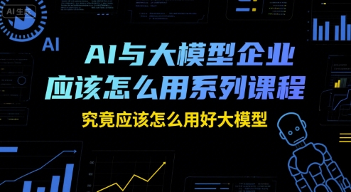 AI与大模型企业应该怎么用系列课程，究竟应该怎么用好大模型-雲鼎文化传媒