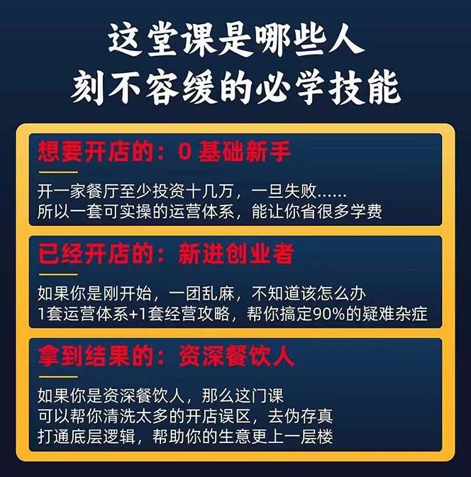 图片[2]-餐饮店盈利实操方法：教你怎样开一家持续能赚钱的餐厅(25节-雲鼎文化传媒