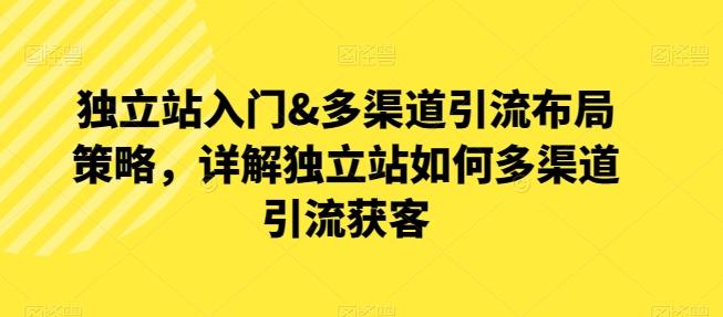 独立站入门&多渠道引流布局策略，详解独立站如何多渠道引流获客-雲鼎文化传媒