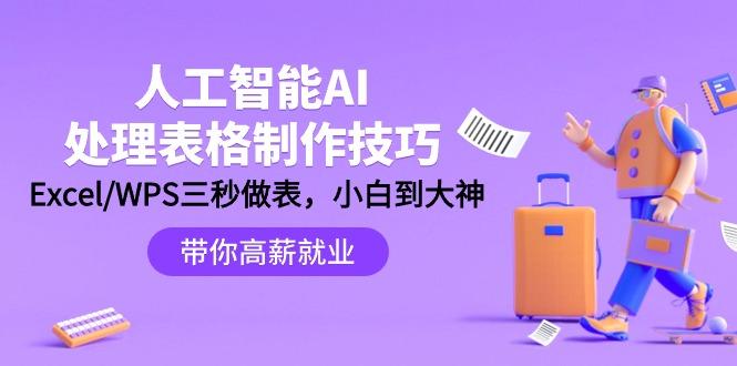 (9459期)人工智能-AI处理表格制作技巧：Excel/WPS三秒做表，大神到小白-雲鼎文化传媒