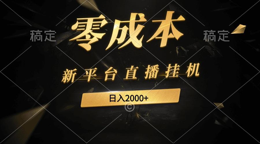 (9841期)新平台直播挂机最新玩法，0成本，不违规，日入2000+-雲鼎文化传媒