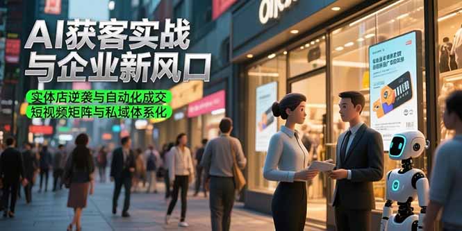 AI获客实战与企业新风口，实体店逆袭与自动化成交 短视频矩阵与私域体系化-雲鼎文化传媒