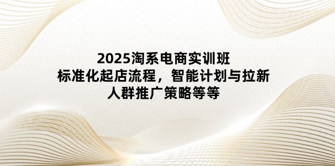 2025淘系电商实训班：标准化起店流程，智能计划与拉新，人群推广策略等等-雲鼎文化传媒