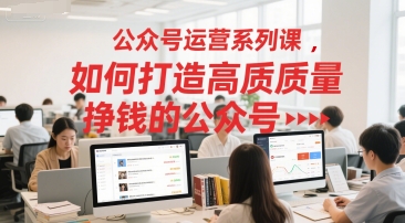 公众号运营系列课，如何打造高质量挣钱的公众号-雲鼎文化传媒