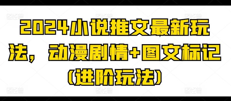 2024小说推文最新玩法，动漫剧情+图文标记(进阶玩法)-雲鼎文化传媒
