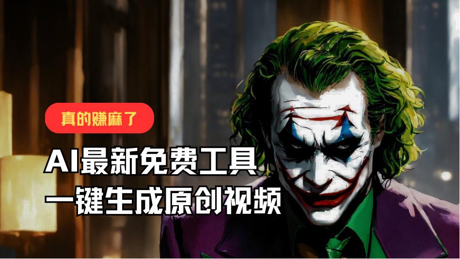 最新免费AI工具，一键生成原创视频，佛系搬运，轻松月入10000+！-雲鼎文化传媒