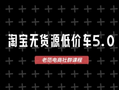 淘宝无货源2025VIP教程，​最新的淘宝无货源课程，1688代发，蓝海选品，零成本创业首选-雲鼎文化传媒