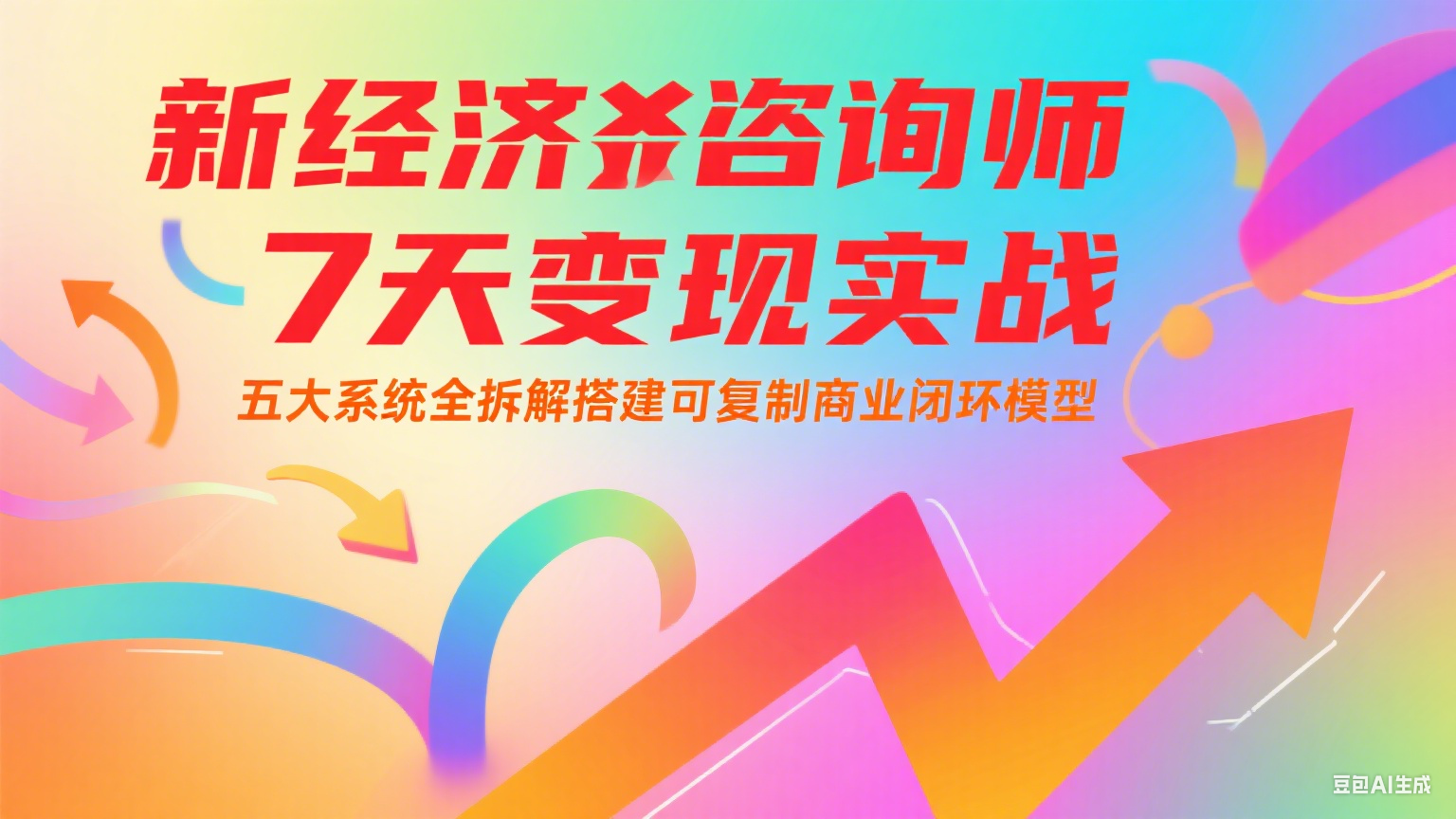 新经济咨询师 7 天变现实战：五大系统全拆解搭建可复制商业闭环模型-雲鼎文化传媒